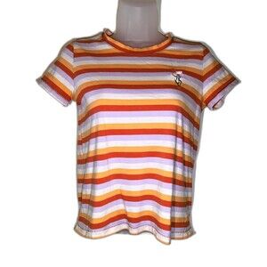 Vintage Madewell Women’s Multicolor Embroidered Flower T-Shirt XXS Cotton